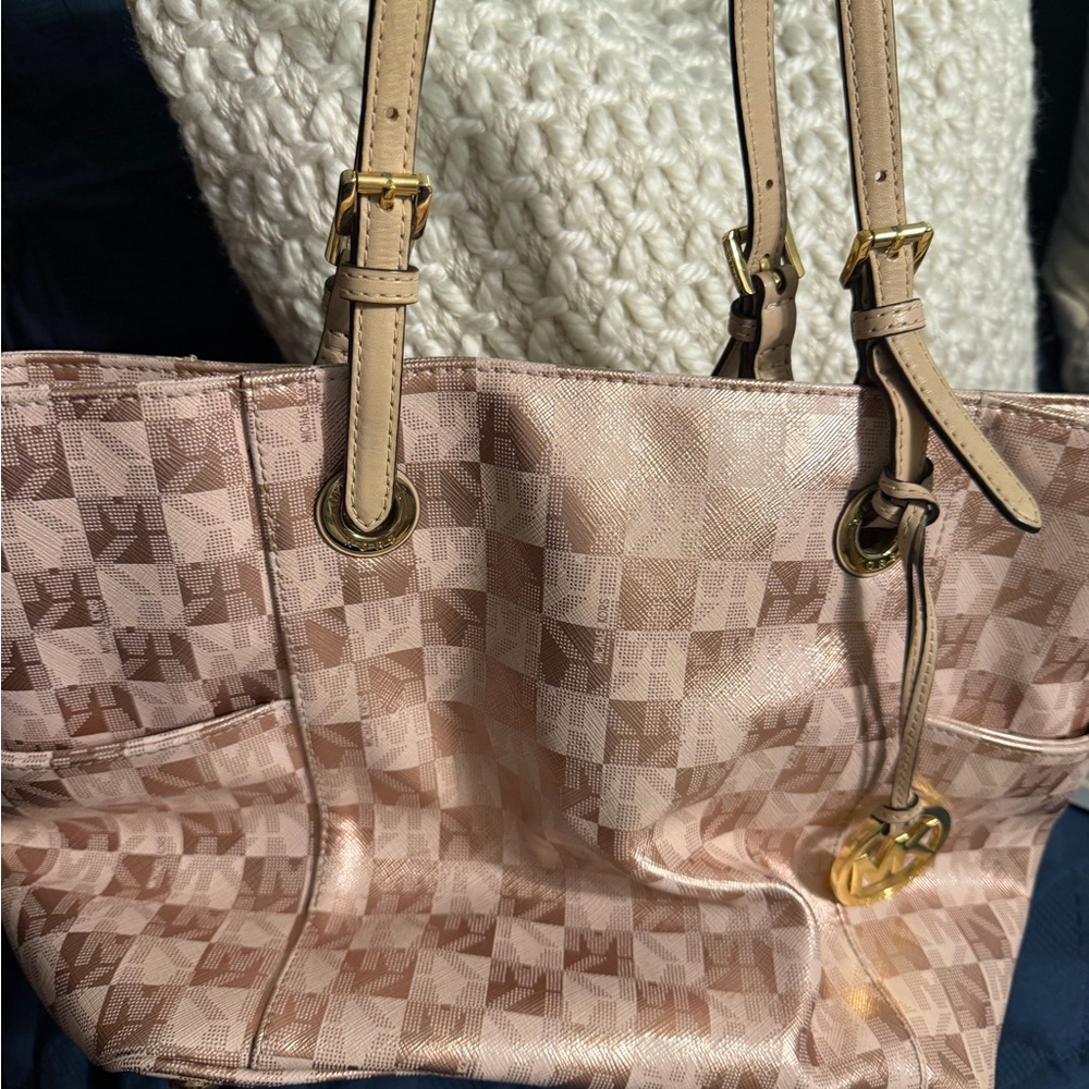 Michael Kors Rose Gold Tote Bag